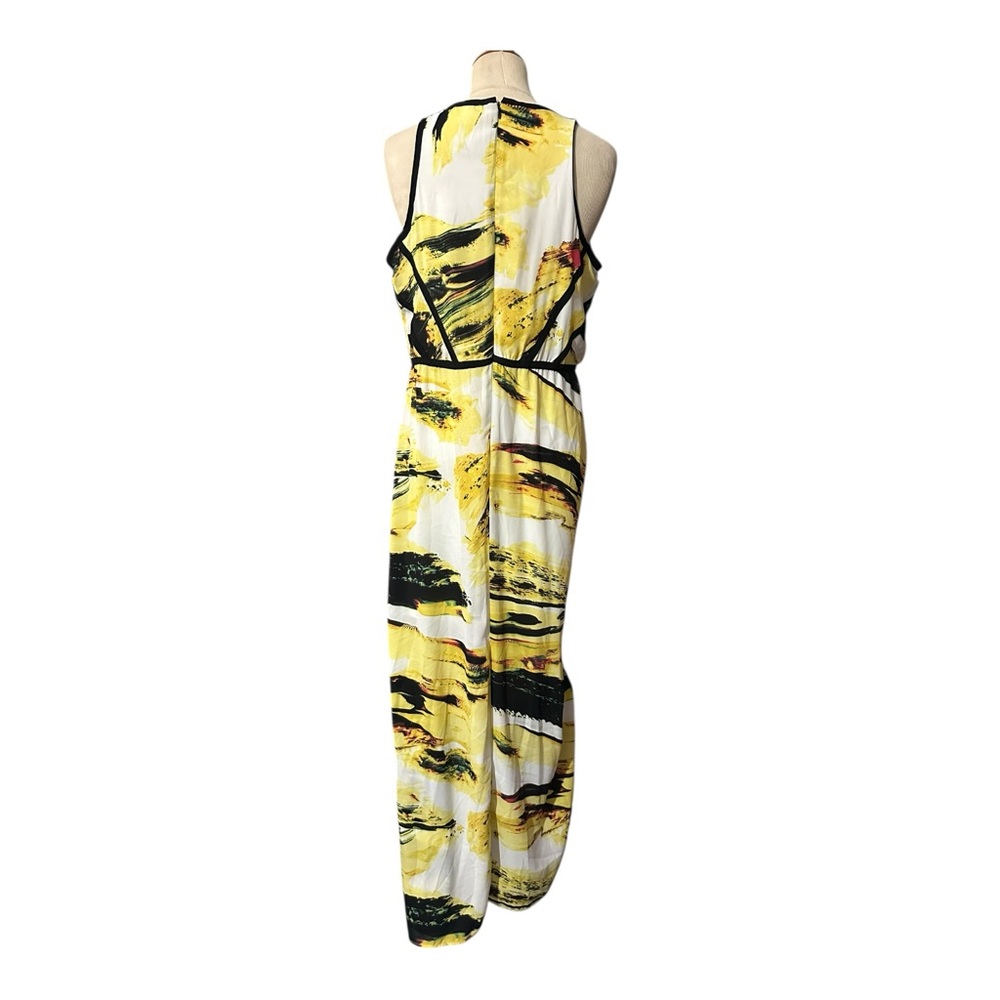 Bar III Yellow Paint Stroke Maxi Dress Medium - Picture 5 of 6